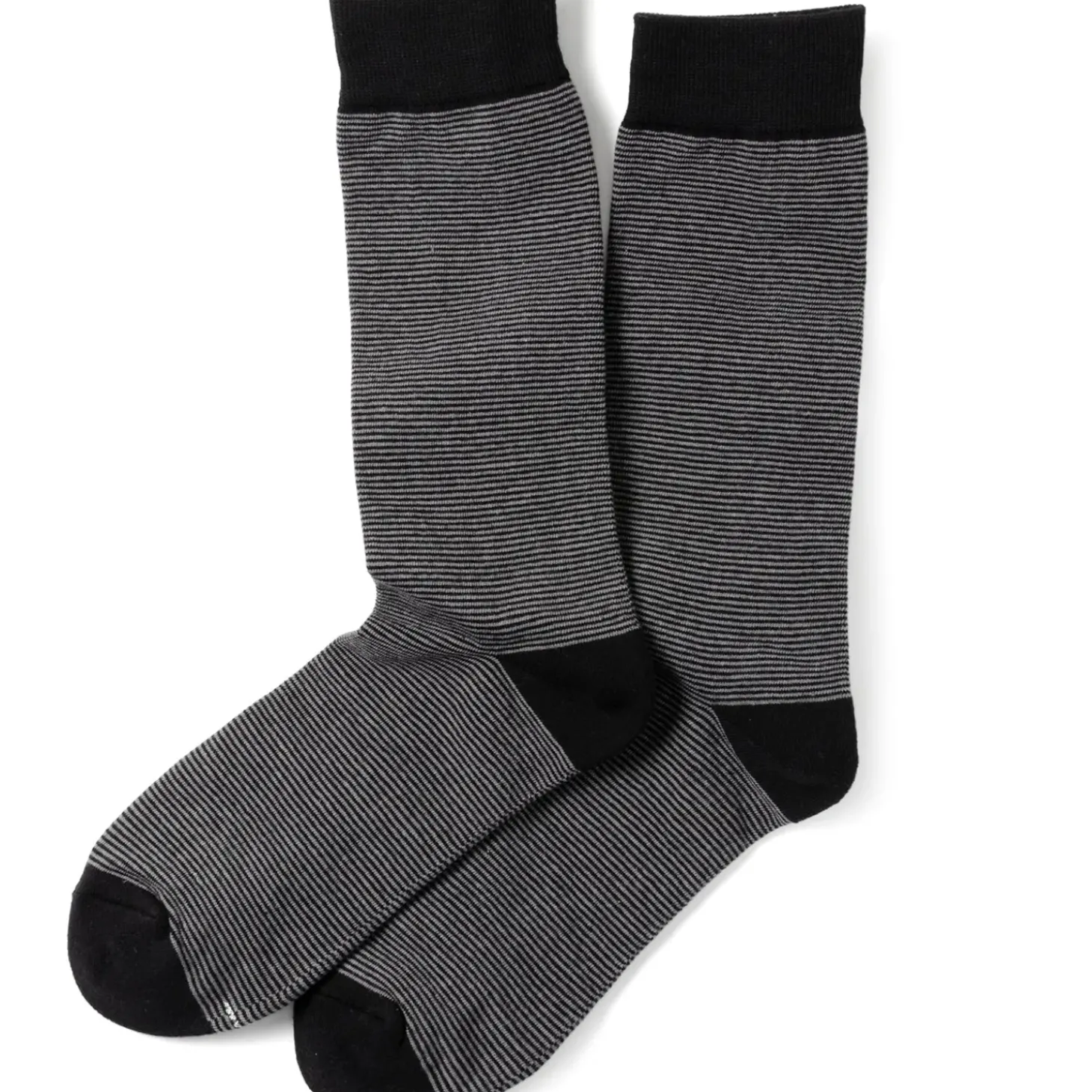 Ox and Bull Trading Co. Striped Gray Black Men's Socks