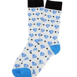 DC Comics Superman Diamond Gray Socks