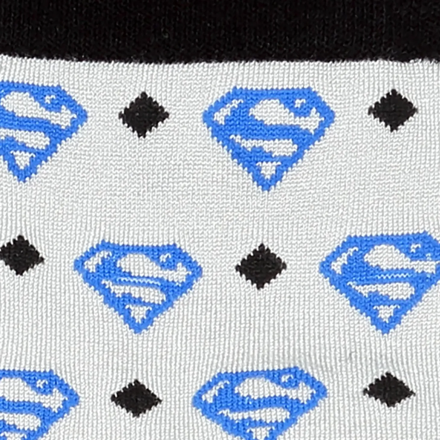 DC Comics Superman Diamond Gray Socks
