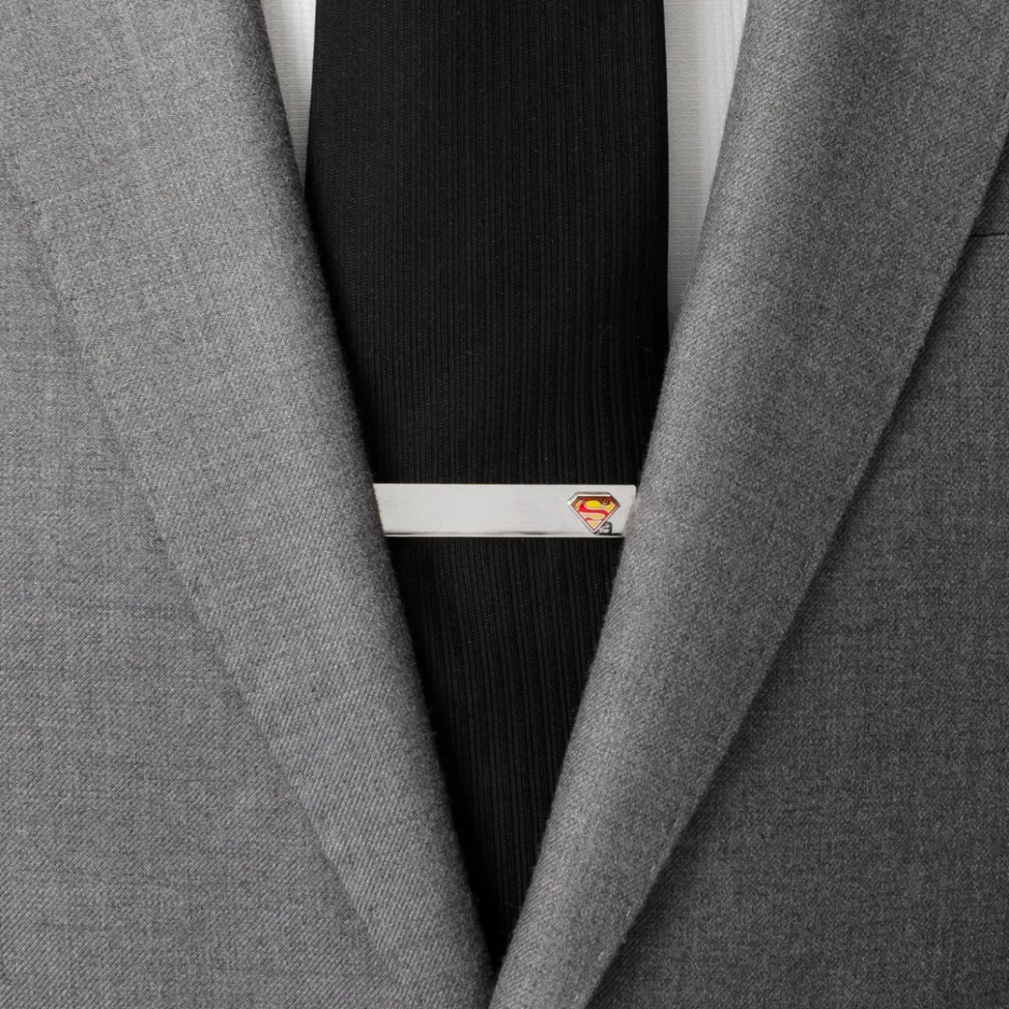 DC Comics Superman Hidden Message Silver Tie Bar