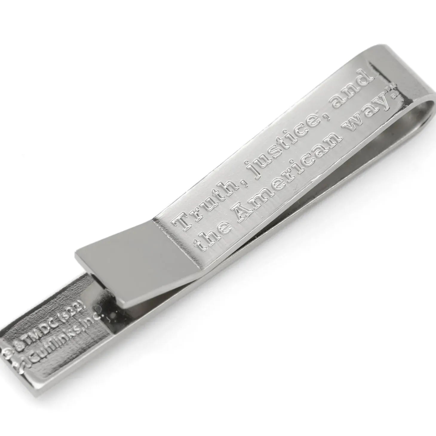 DC Comics Superman Hidden Message Silver Tie Bar