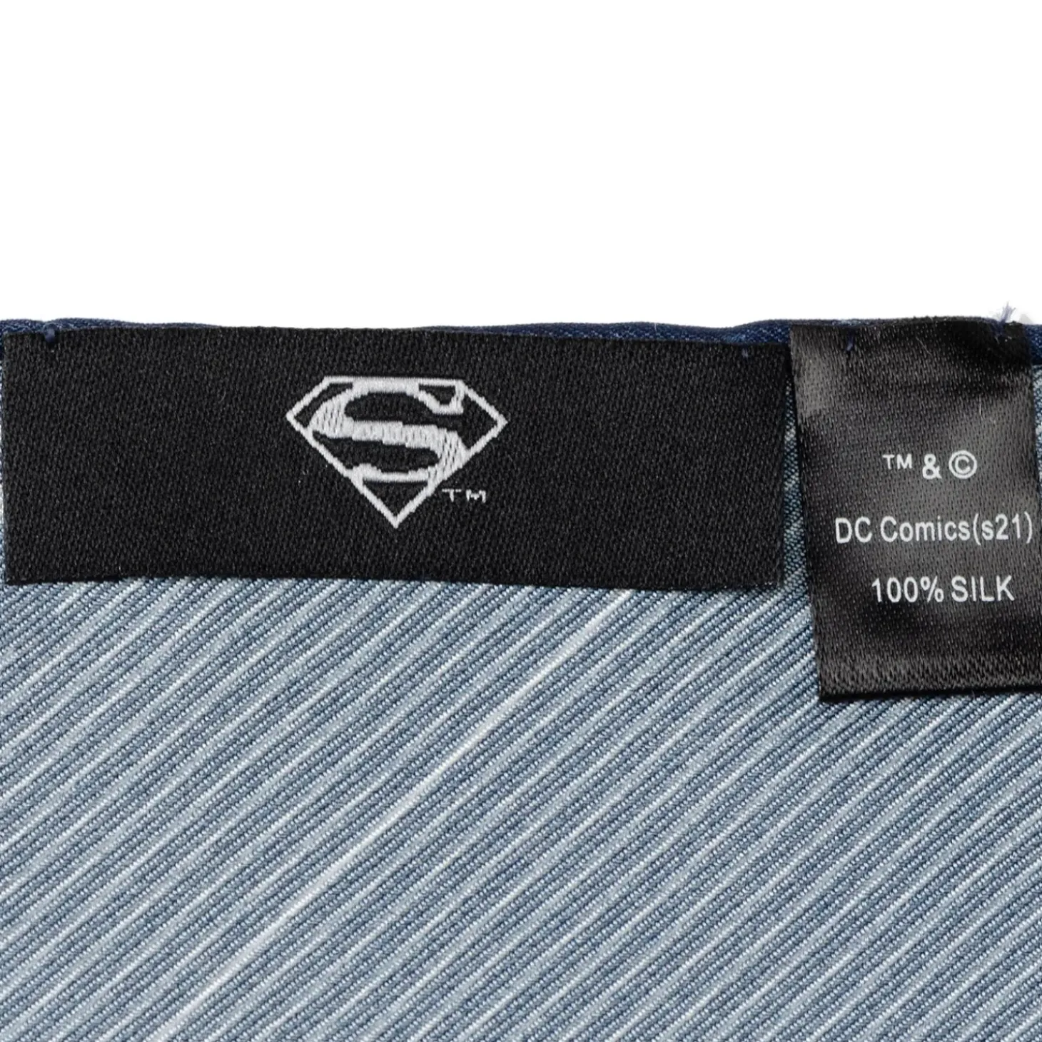 DC Comics Superman Multi Motif Blue Pocket Square