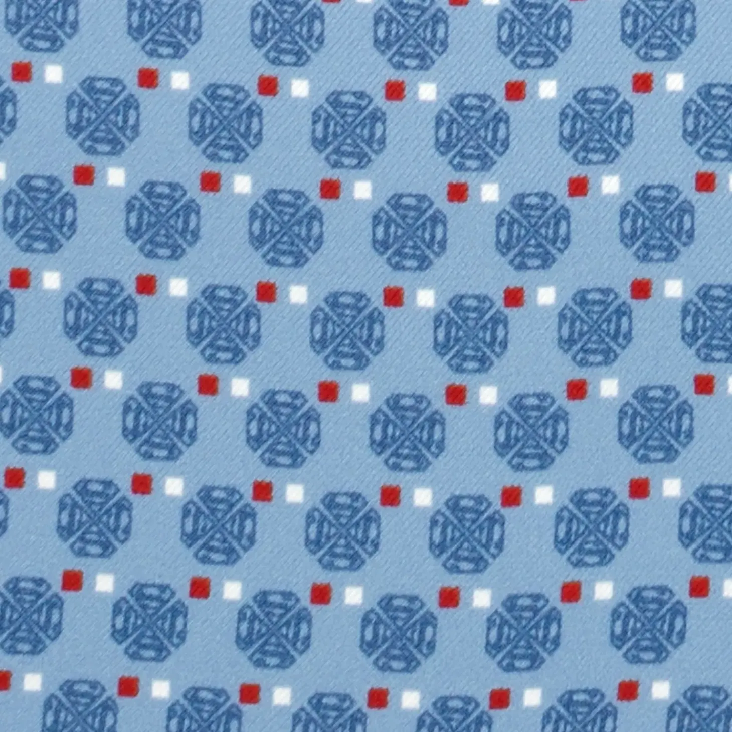 DC Comics Superman Multi Motif Blue Pocket Square