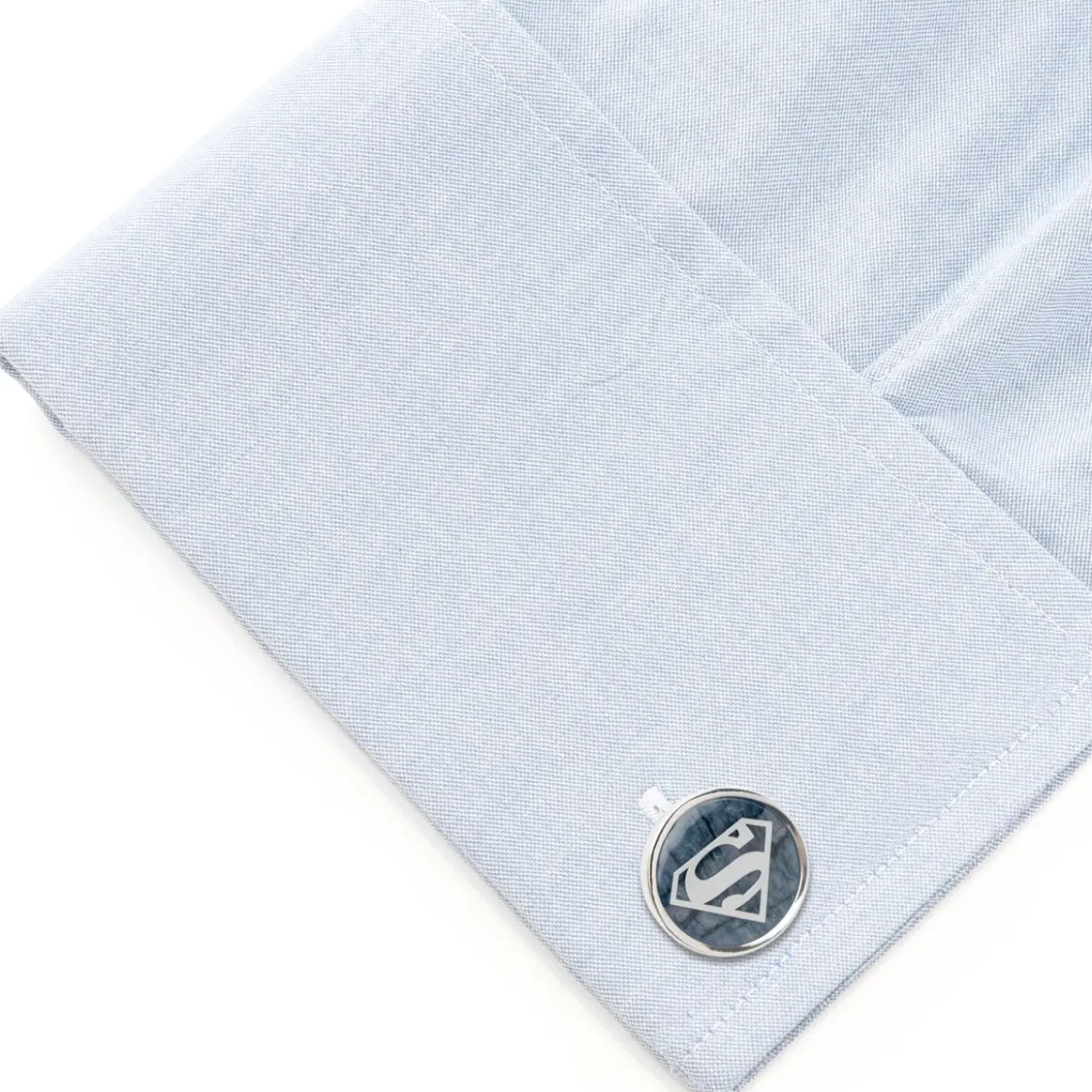 DC Comics Superman Navy Gemstone Cufflinks