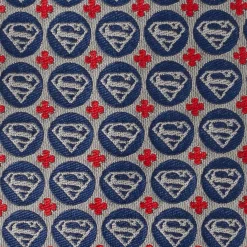 DC Comics Superman Shield Motif Gray Men's Tie