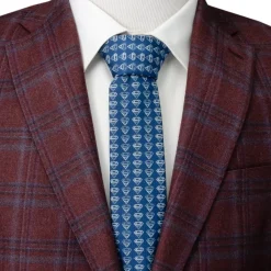 DC Comics Superman Shield Multi Blue Men's Tie