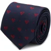 DC Comics Superman Shield Navy and Red Dot Tie