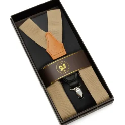 Ox and Bull Trading Co. Tan Clip Suspenders