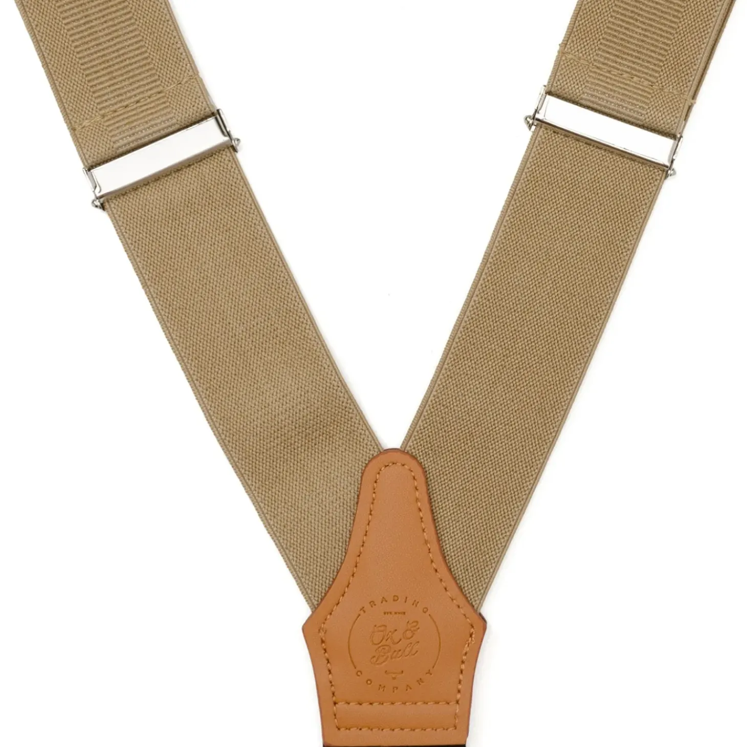 Ox and Bull Trading Co. Tan Clip Suspenders