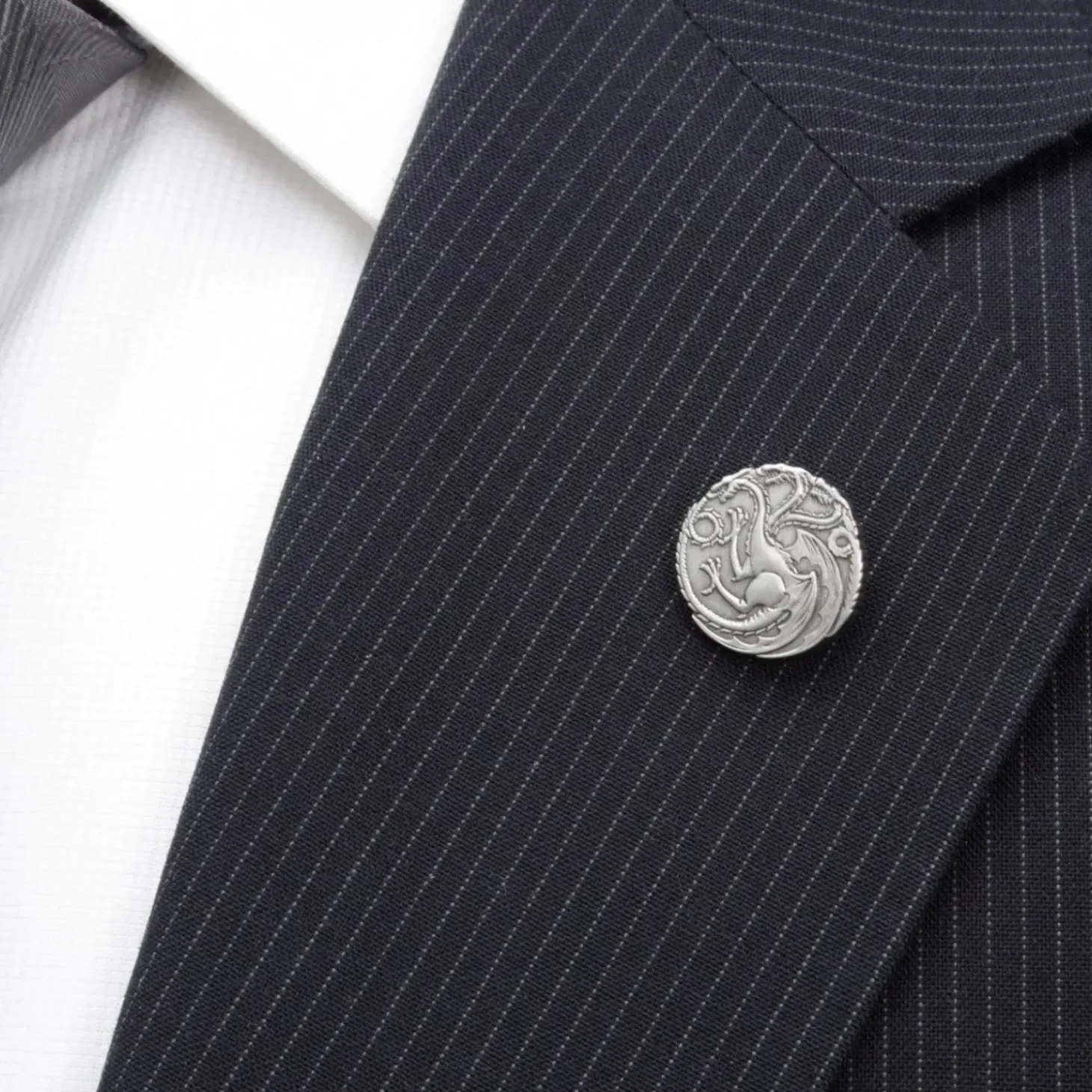 Game of Thrones Targaryen Dragon Antiqued Lapel Pin