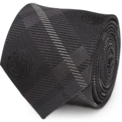 Game of Thrones Targaryen Dragon Black Plaid Silk Men's Tie