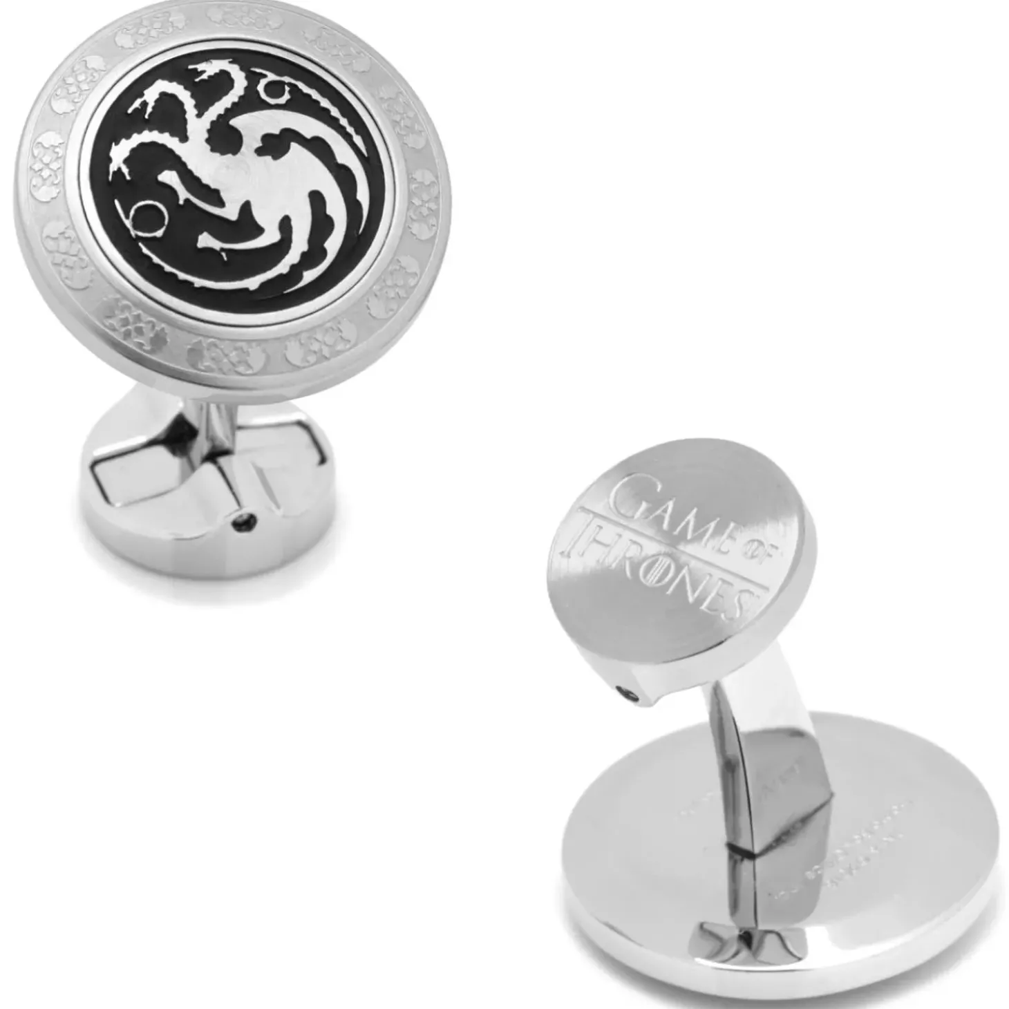 Game of Thrones Targaryen Filigree Stainless Steel Cufflinks