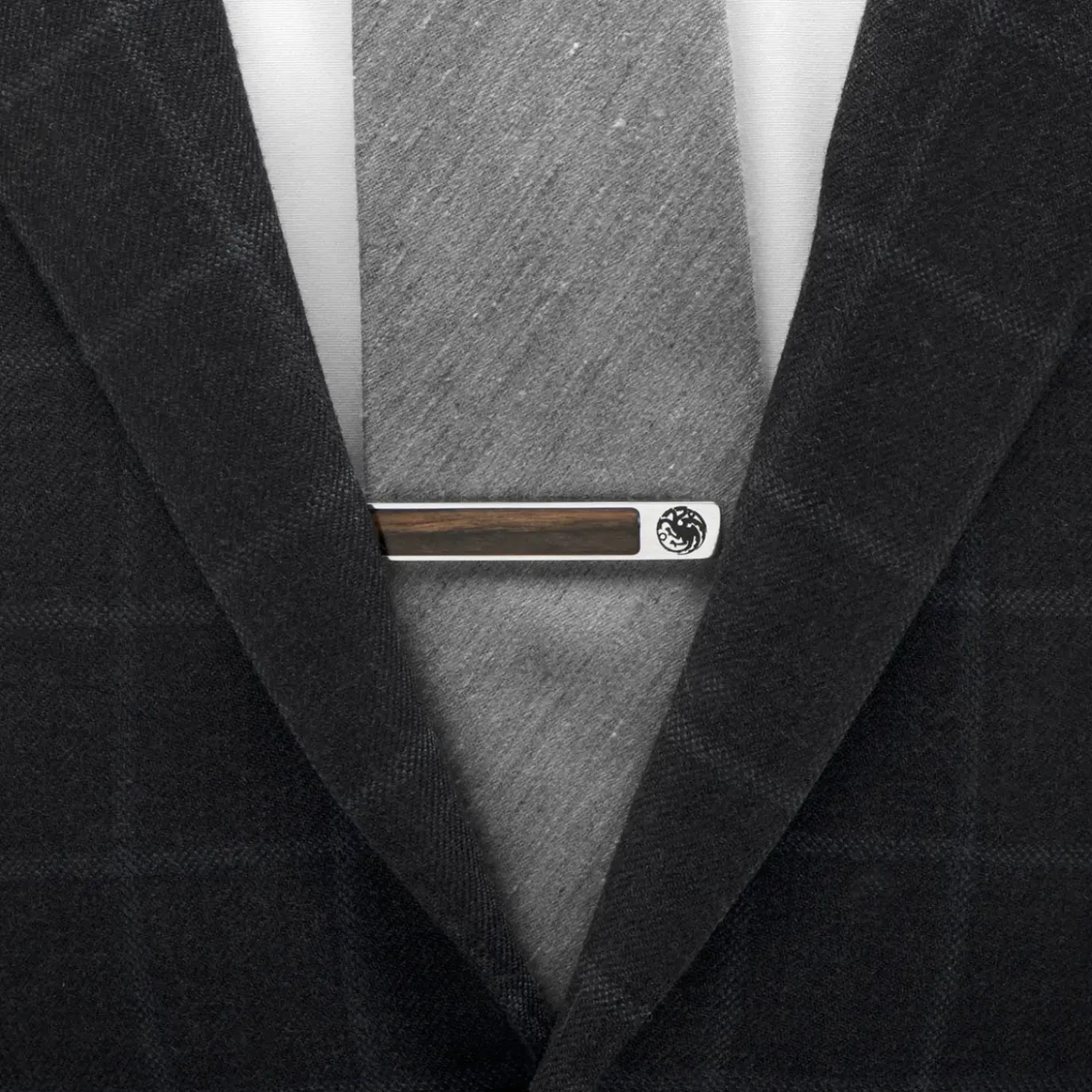 Game of Thrones Targaryen Inlaid Wood Tie Clip