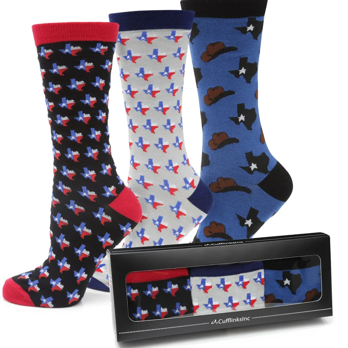 Cufflinks, Inc. Texas Strong 3 Pack Socks Gift Set
