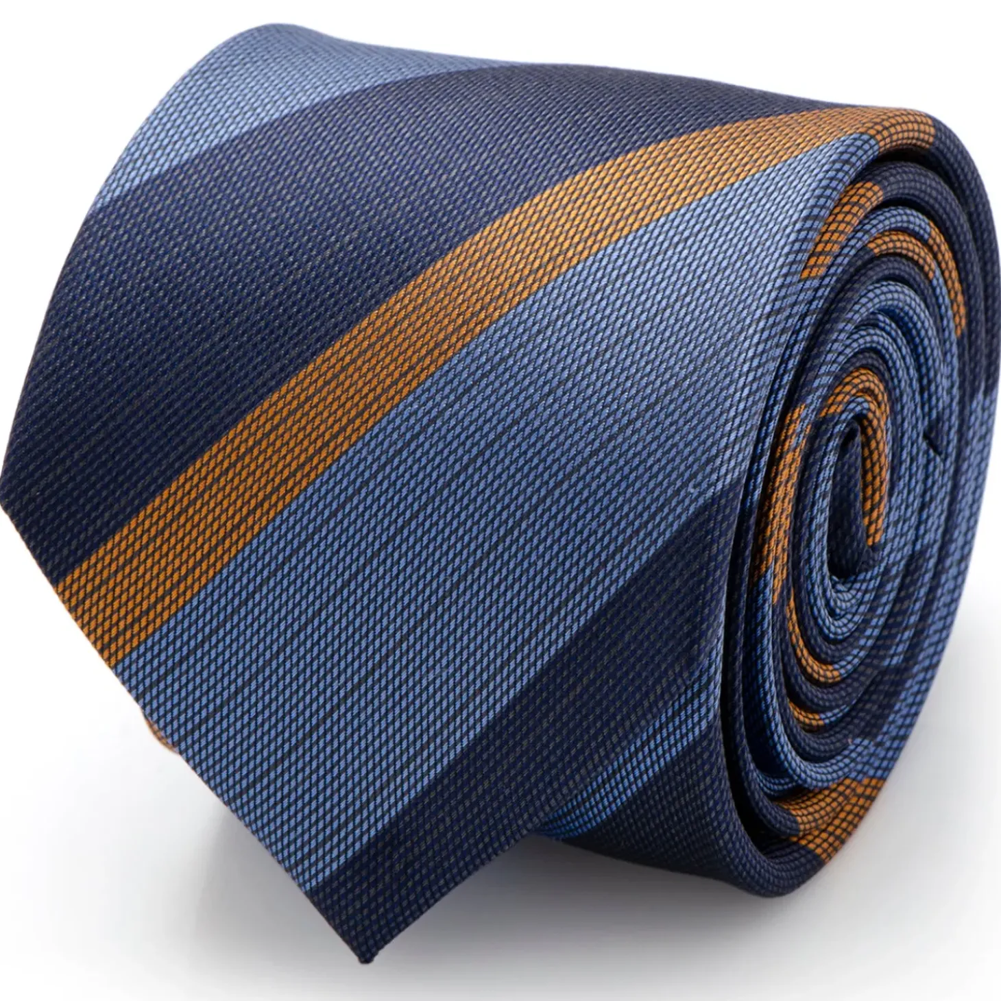 Ox and Bull Trading Co. The Andrew Tie (Blue Orange Stripe Men's Tie)