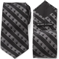 Star Wars The Child Charcoal Stripe Men's Tie