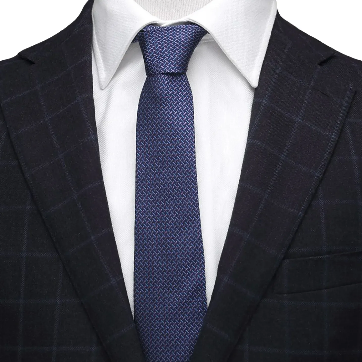 Ox and Bull Trading Co. The Mitchell Tie (Iridescent Basketweave Men's Tie)