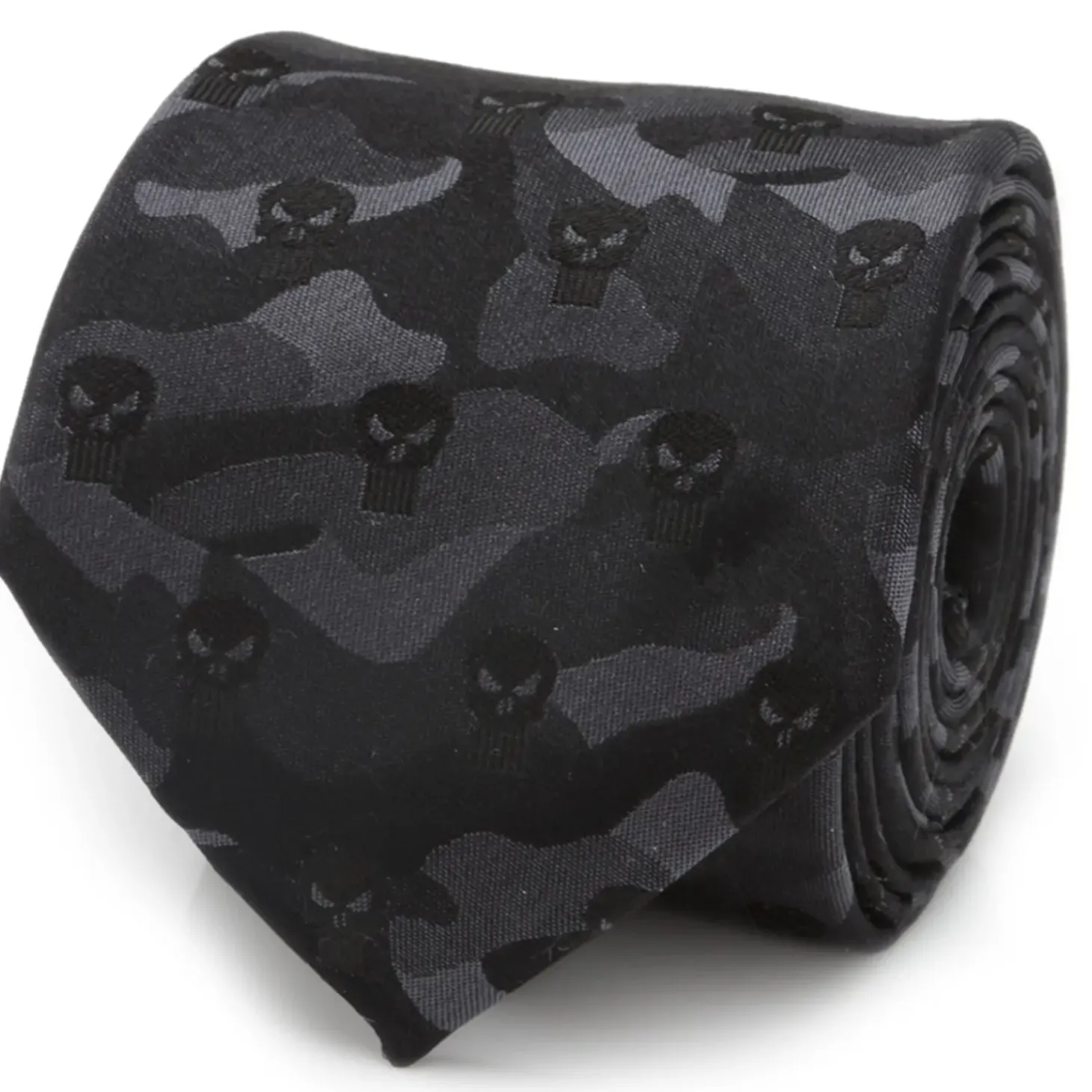 Marvel The Punisher Camo Black Silk Men's Tie