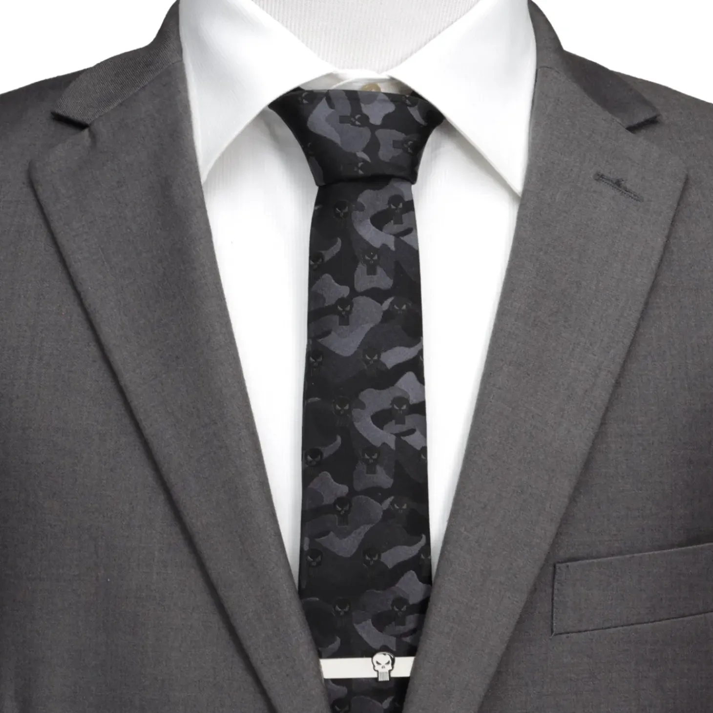 Marvel The Punisher Camo Black Silk Men's Tie