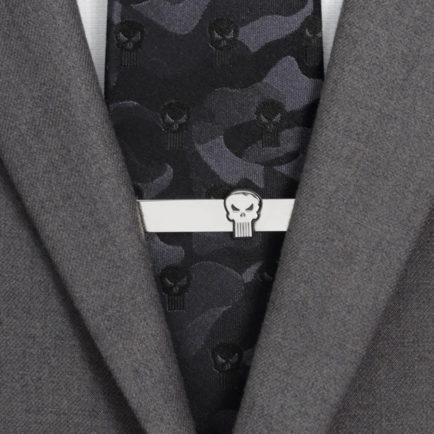 Marvel The Punisher Silver Tie Bar