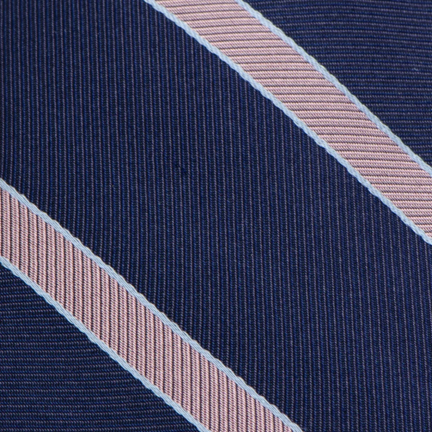 Ox and Bull Trading Co. The Travis Tie (Navy Pink Stripe Men's Tie)