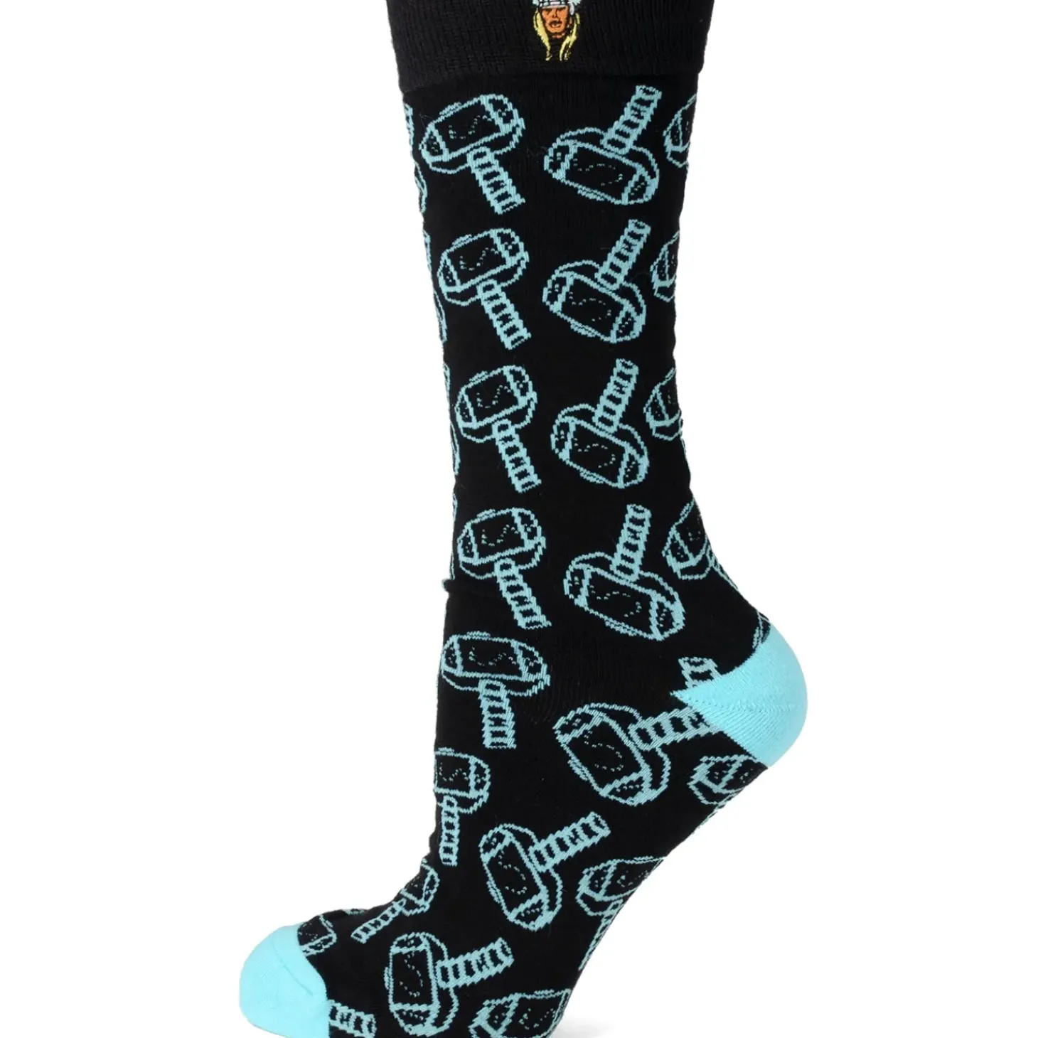 Marvel Thor Pattern Blue/Black Socks