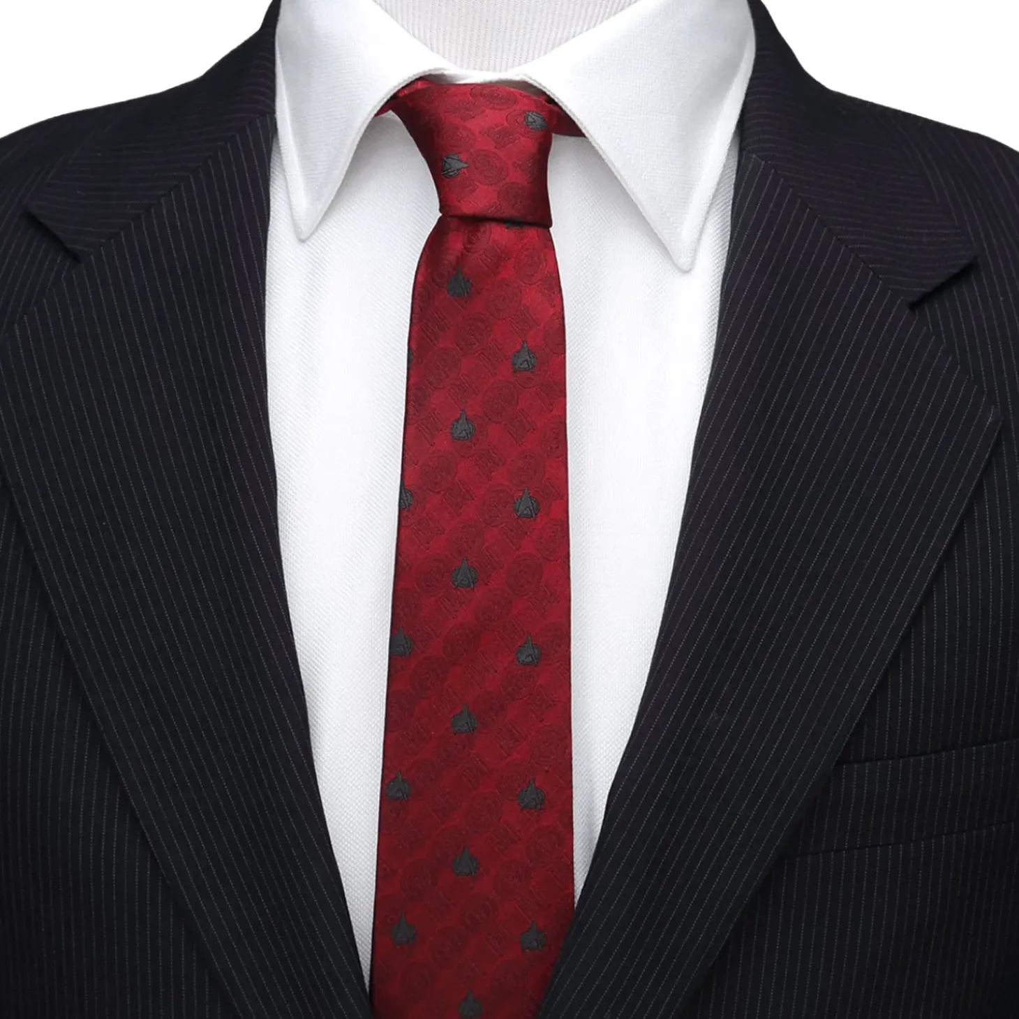 Star Trek TNG Red Delta Shield Men's Tie