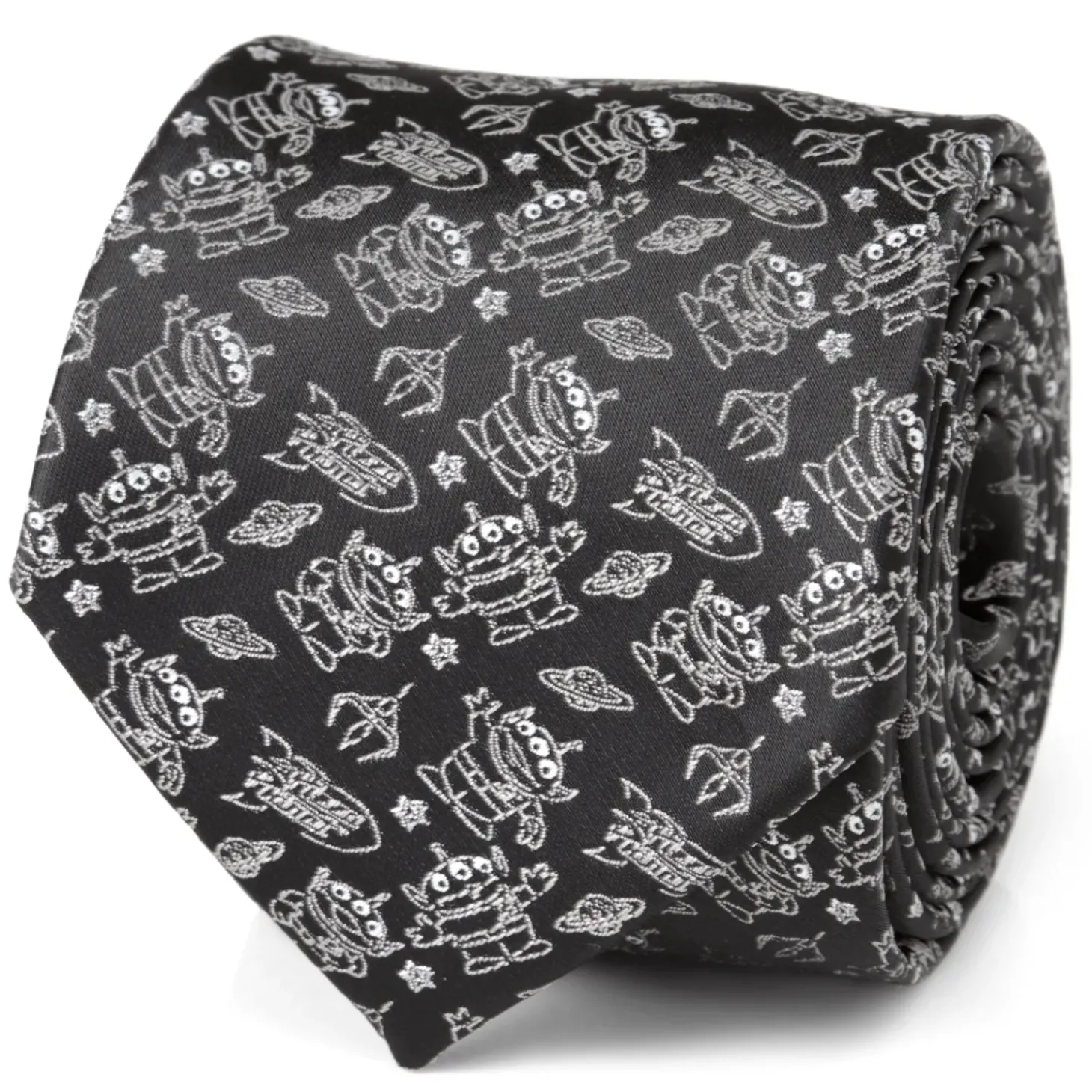 Disney Toy Story Alien Print Black Men's Tie