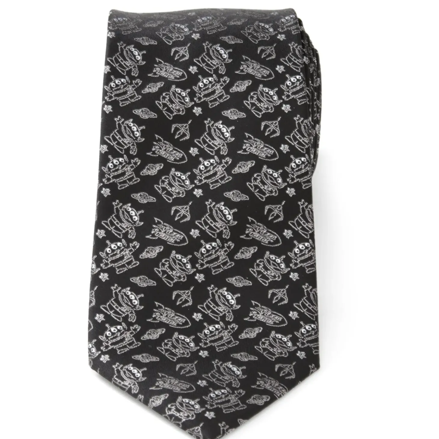 Disney Toy Story Alien Print Black Men's Tie