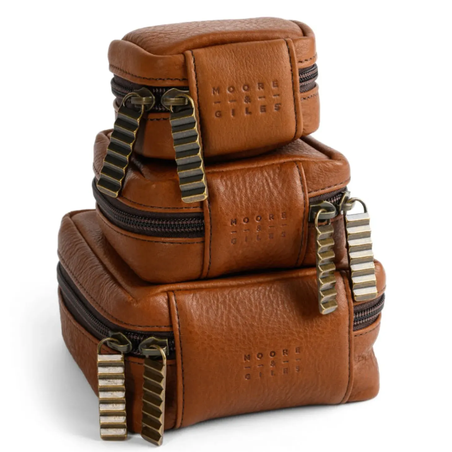 Moore & Giles TRAVEL POUCH LARGE SEVEN HILLS UMBER