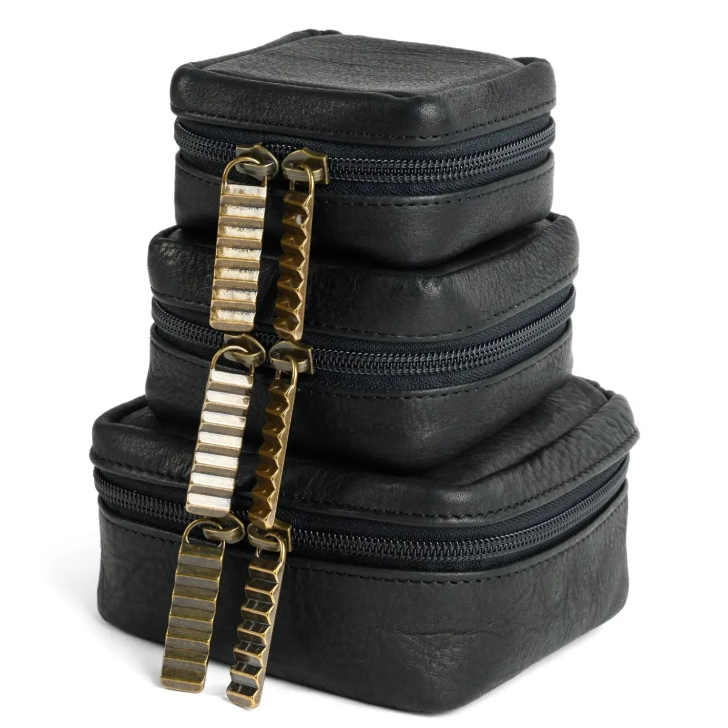Moore & Giles TRAVEL POUCH LARGE SEVEN HILLS BLACK