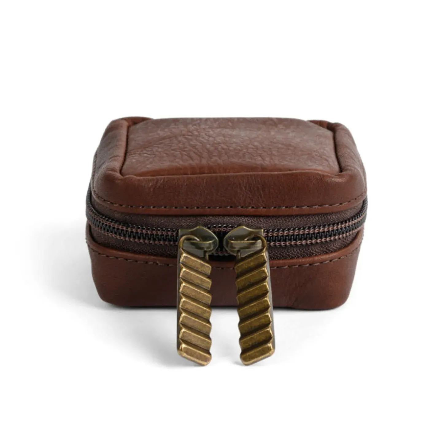 Moore & Giles TRAVEL POUCH SMALL SEVEN HILLS CHOCOLATE