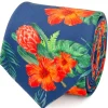 Cufflinks, Inc. Tropical Hibiscus Men's Navy Tie
