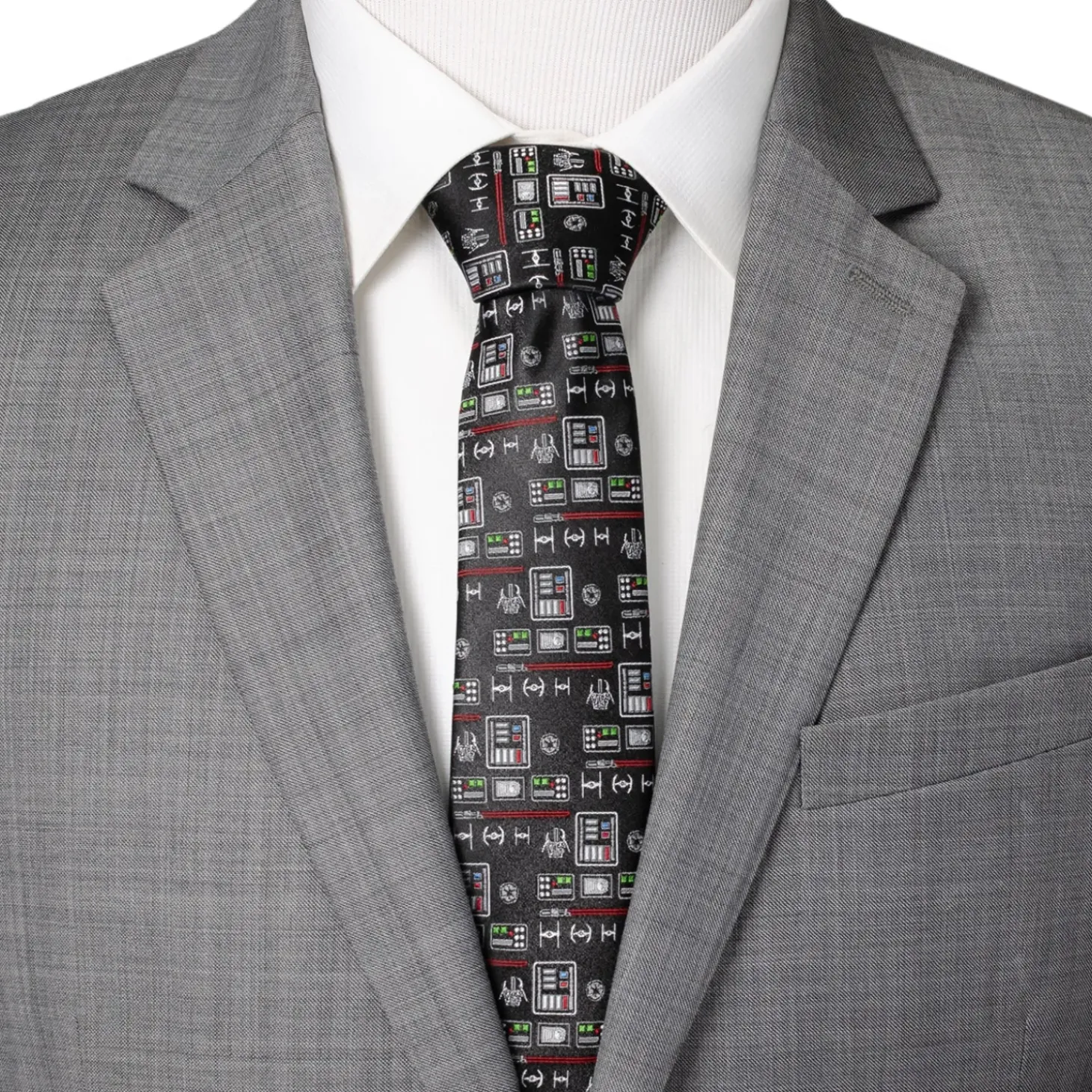 Star Wars Vader Chest Plate Patterned Men's Tie