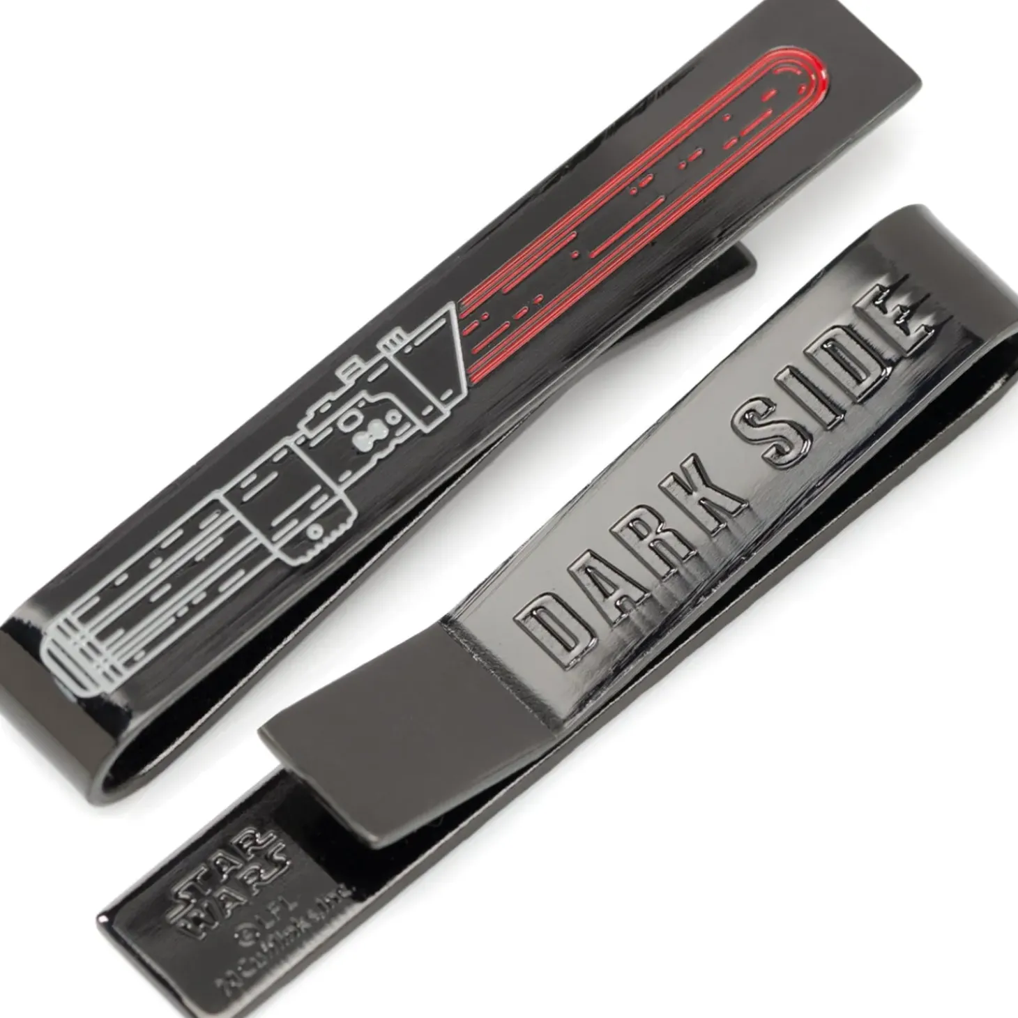 Star Wars Vader Lightsaber Hidden Message Black Tie Bar