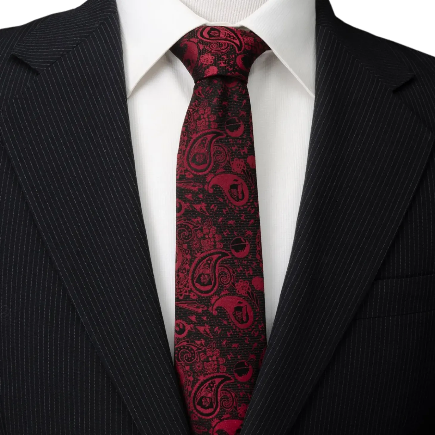 Star Wars Vader Paisley Black and Red Men's Tie