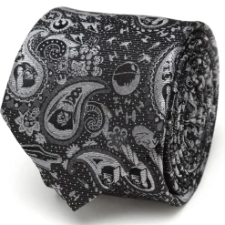 Star Wars Vader Paisley Black and White Men's Tie