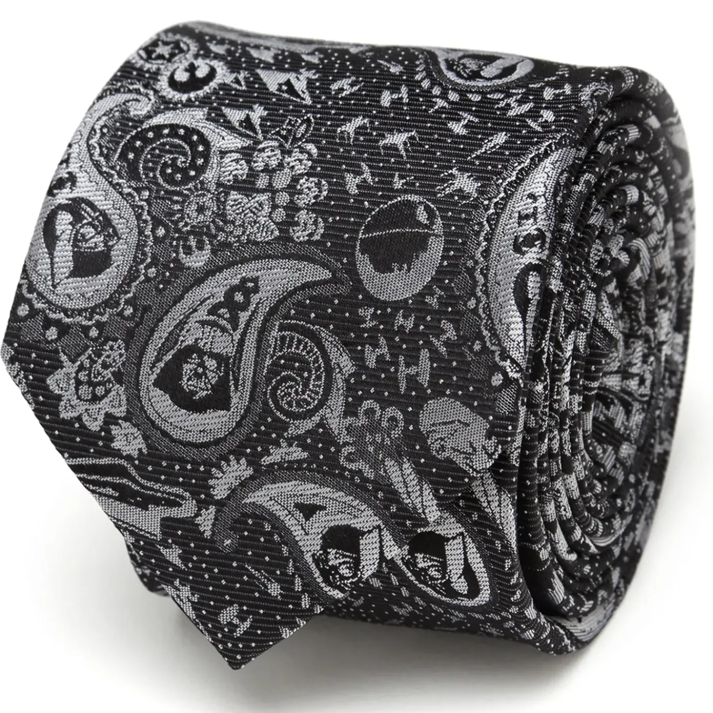Star Wars Vader Paisley Black and White Men's Tie