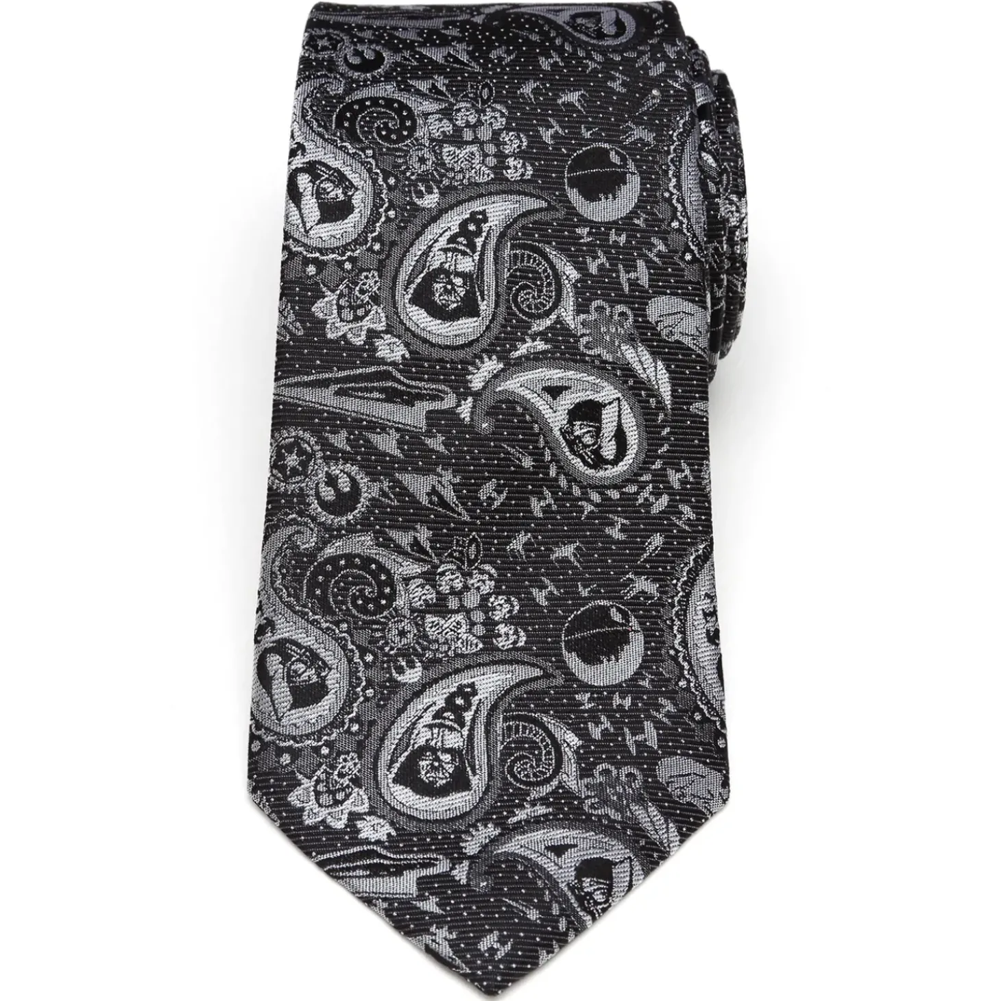 Star Wars Vader Paisley Black and White Men's Tie