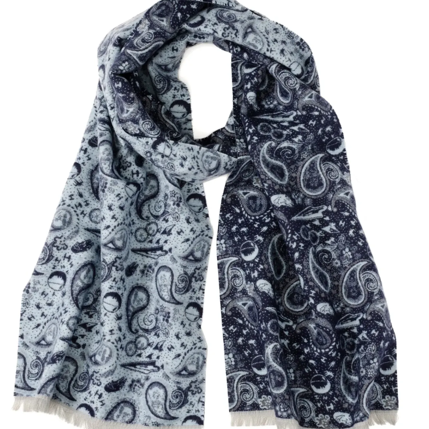 Star Wars Vader Paisley Blue and Gray Scarf