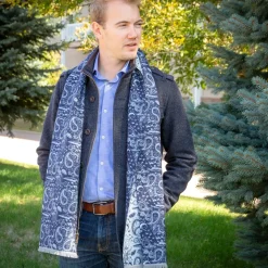 Star Wars Vader Paisley Blue and Gray Scarf