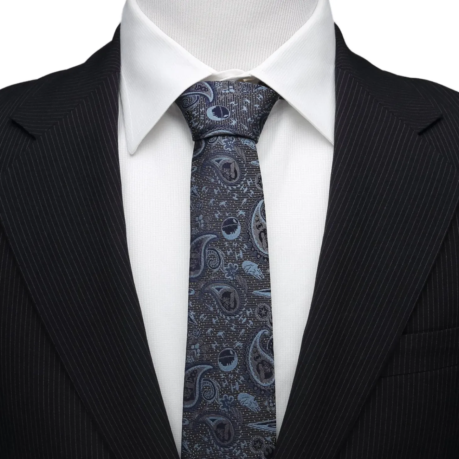 Star Wars Vader Paisley Blue and Gray Men's Tie