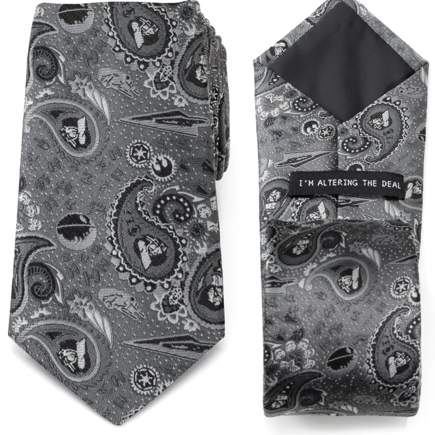 Star Wars Vader Paisley Gray Men's Tie