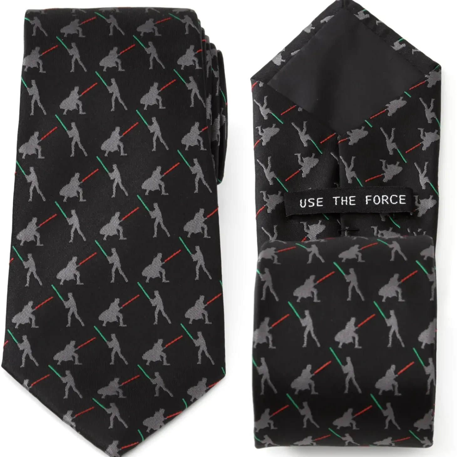 Star Wars Vader v. Luke Battle Lightsaber Black Mens Tie
