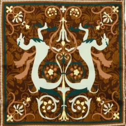 Ox and Bull Trading Co. VDP Biltmore Renaissance Revival Brown Pocket Square