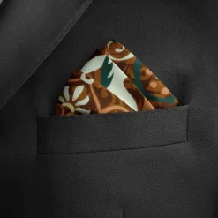 Ox and Bull Trading Co. VDP Biltmore Renaissance Revival Brown Pocket Square