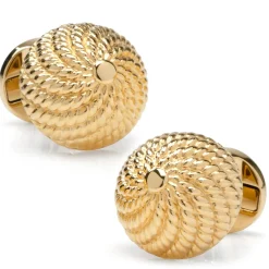 Ox and Bull Trading Co. VDP 3D Colony Gold Stainless Cufflinks