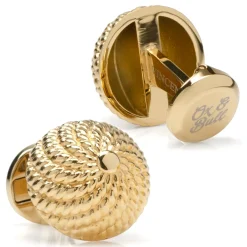 Ox and Bull Trading Co. VDP 3D Colony Gold Stainless Cufflinks