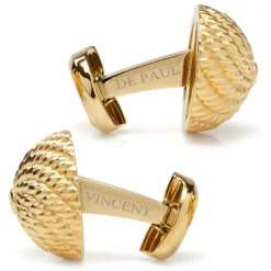 Ox and Bull Trading Co. VDP 3D Colony Gold Stainless Cufflinks