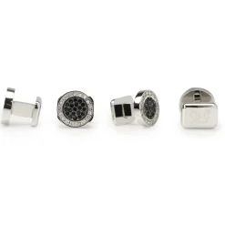 Ox and Bull Trading Co. VDP White & Black Pave Crystals Stud Set
